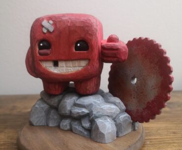 Super Meat Boy carving by me