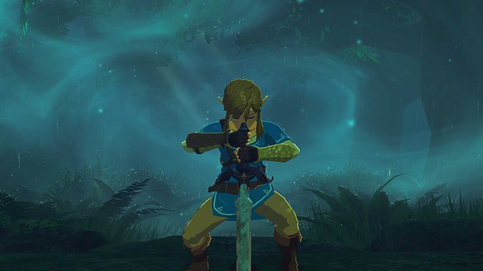 Breath of the Wild screenshot of Link with mastersword