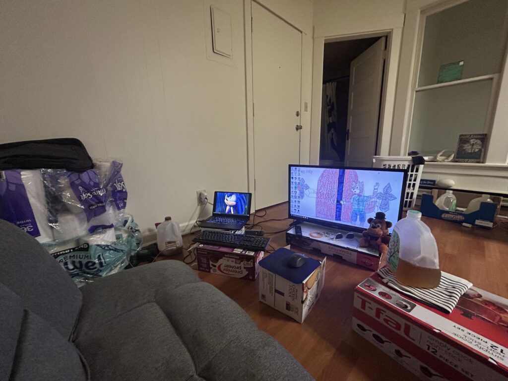 My gamer zone (dual purpose as dinning room)