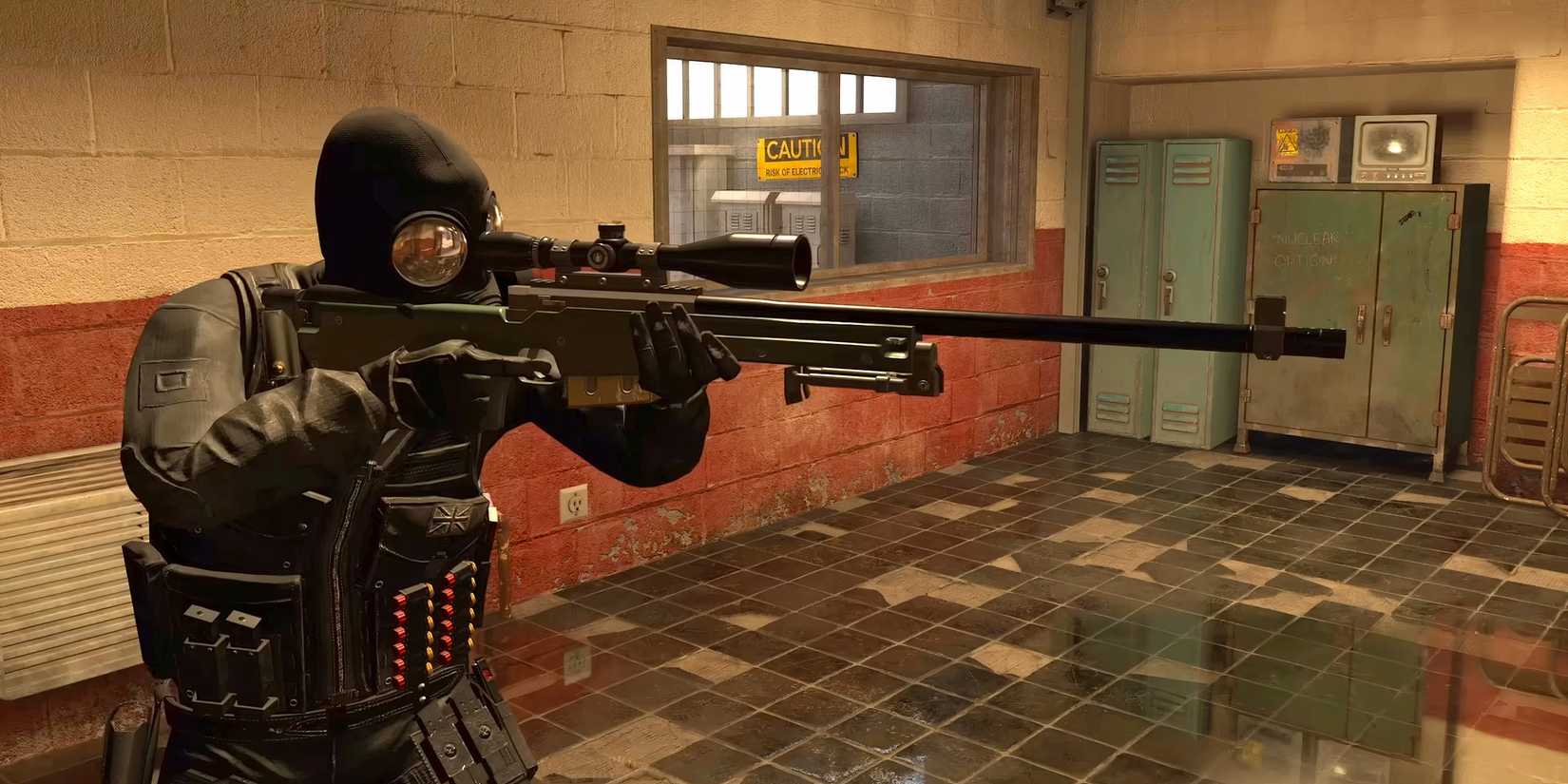 A player wielding a sniper rifle takes aim in a screenshot from the fan-made game Counter-Strike: Legacy.