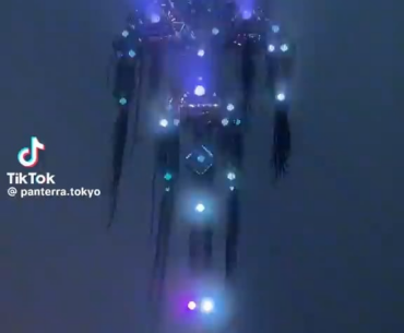 Light show from the "New Star Camp" festival in Sochi, Russia
