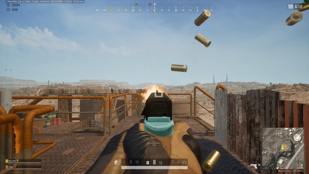 I was unaware of Glock's range potential (head-torso-torso-head at 37m)
