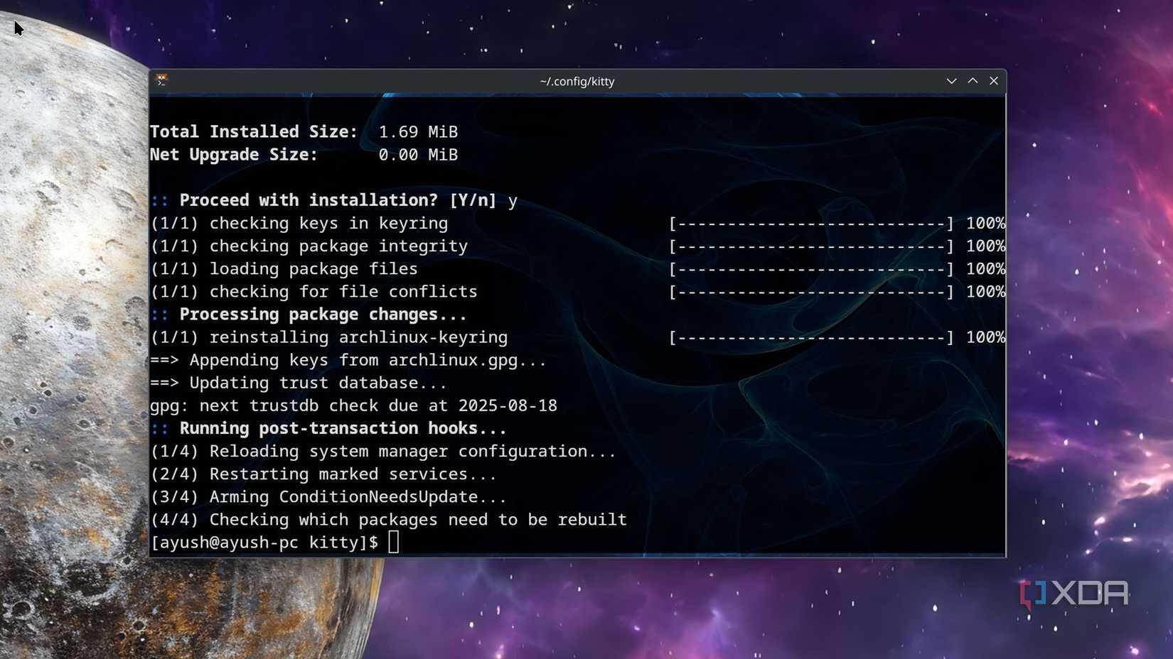 The Kitty terminal emulator