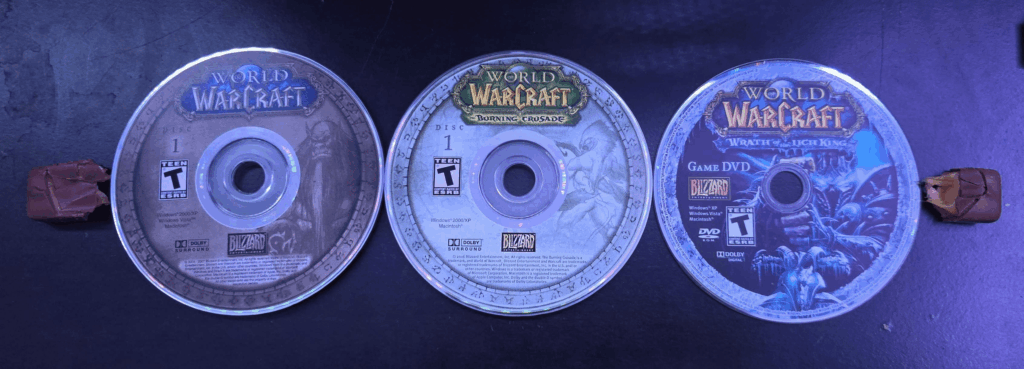 Check your Halloween candy. I found the full disc set for World of Warcraft up to WotLK in my Milky Way.