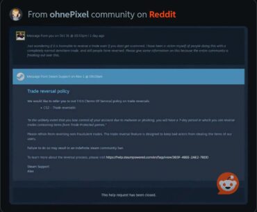 Valve confirms reversing non fraudulent trades may result in permanent trade bans