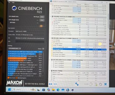 i5 1440f stock vs unlocked pl1 limit + ryzen 5 7500f 90w pbo scores