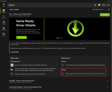 Nvidia keeping their drivers on the Core2 (2006) generation CPUs bug-free in 2025!