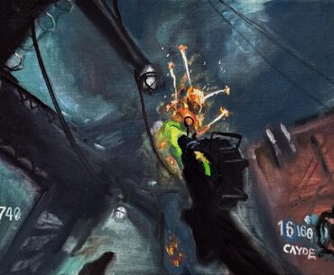 I made an oil painting of Ascension