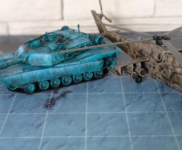 The Tank and Hind in the Metal Gear Solid board game were just cardboard tokens... so I built and painted real models instead.