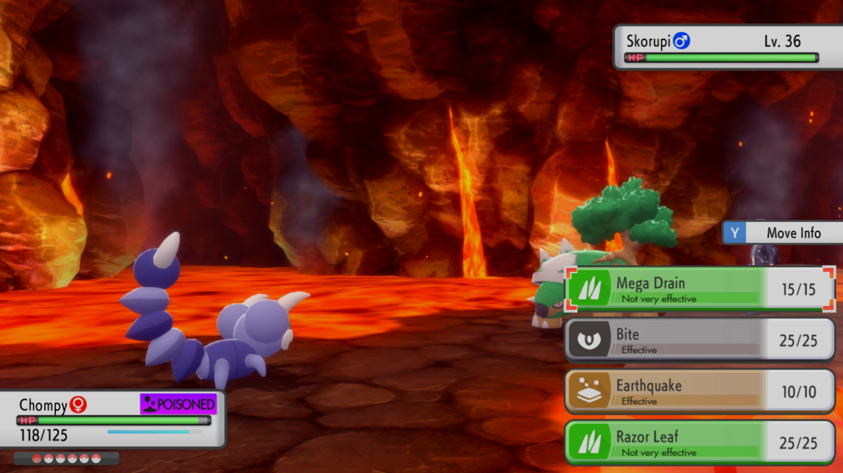 a image of a pokemon battle in shinning pearl