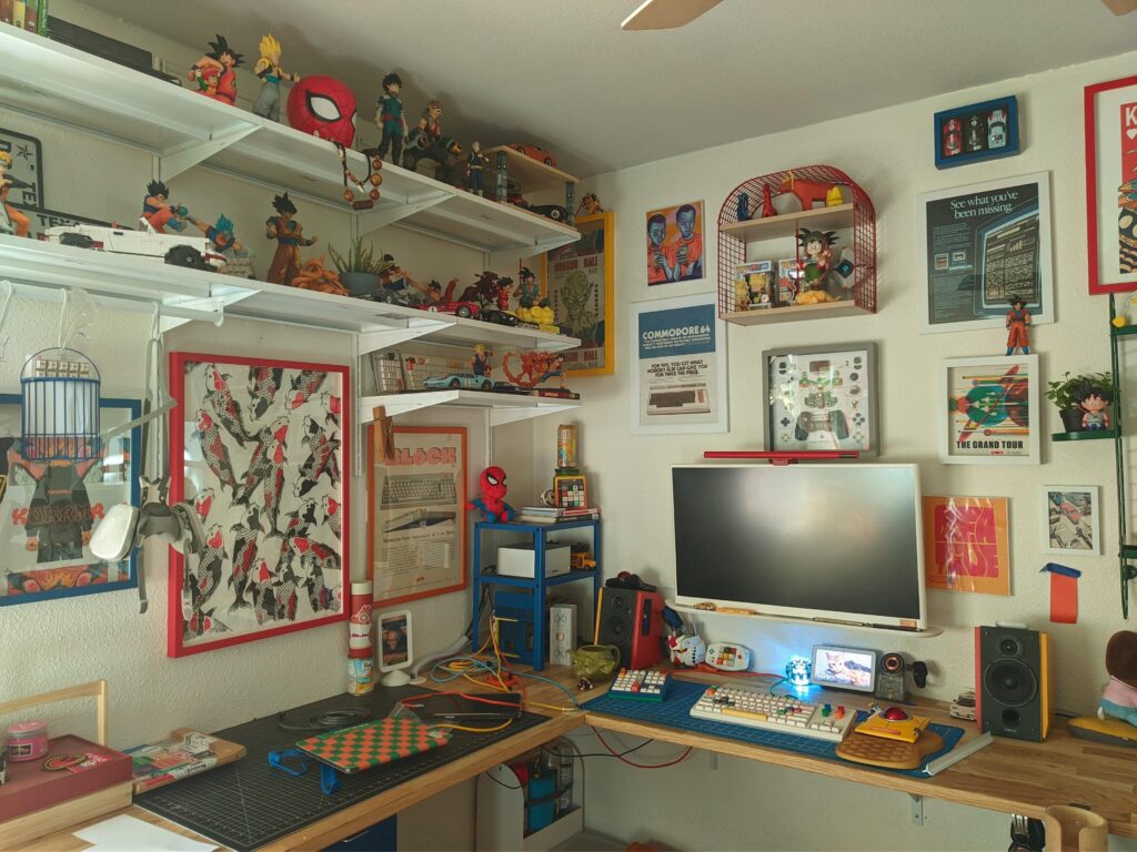 My art and figure haven. Also my workspace.