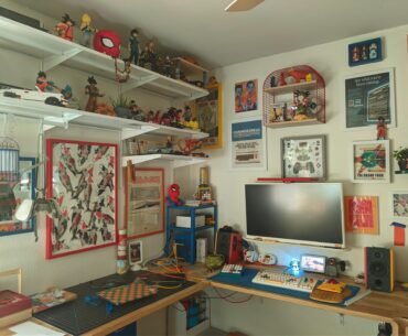 My art and figure haven. Also my workspace.