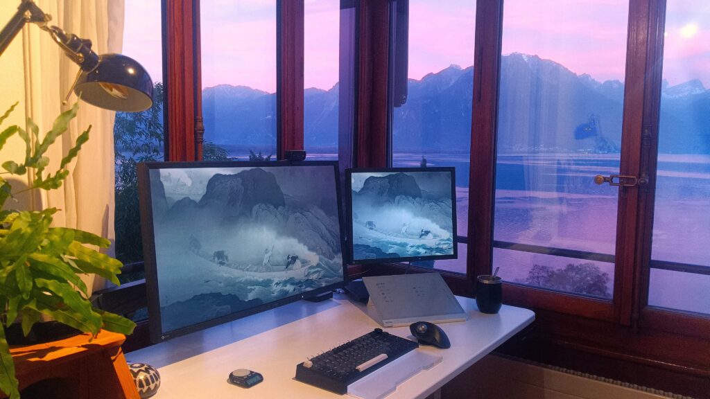 I like to wake up and work here with Interstellar's soundtrack