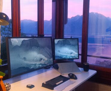 I like to wake up and work here with Interstellar's soundtrack