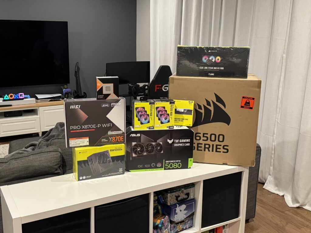 I spent all day buying parts... Only to get home excited and realize I forgot thermal paste....