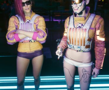 Just met this NPC, frustrating to see that they got to have a better version of OUR clothing? The LED shirt, long sleeve & crop top of the same one we have
