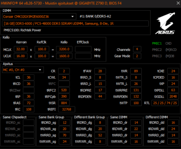 Memory overclocking with Samsung B-die DDR5