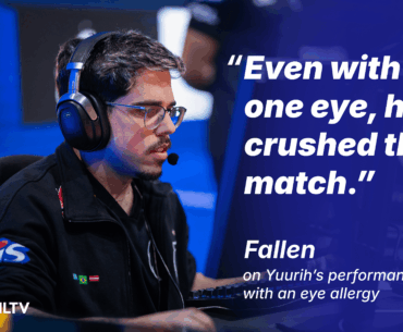 Yuurih had an eye allergy and had to play with one eye against Falcons