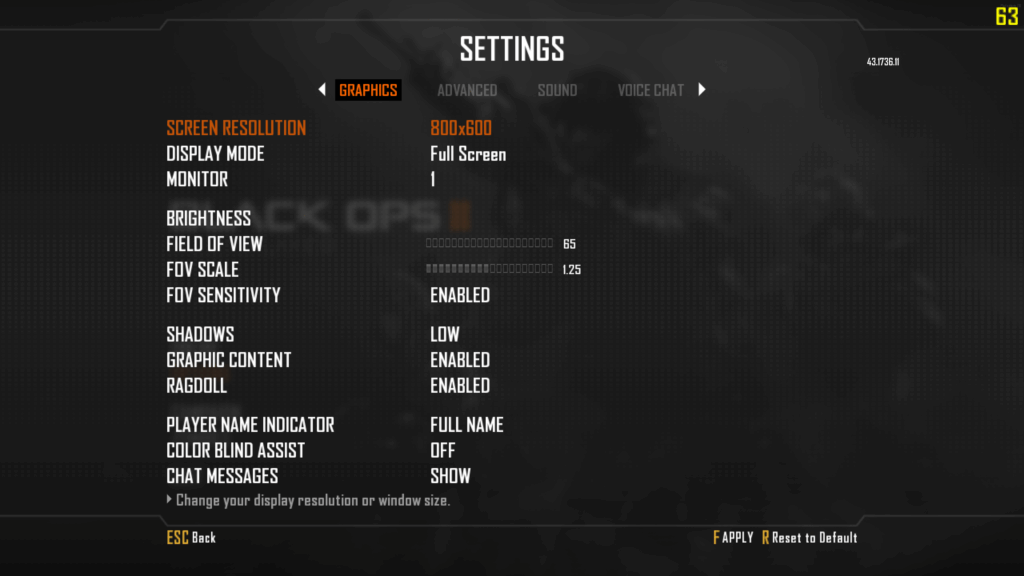[BO2] Unable to set Resolution to 4K for full screen