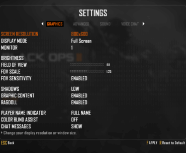 [BO2] Unable to set Resolution to 4K for full screen