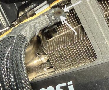 MSI 5090 adapter looks… welded to the card (melted?)