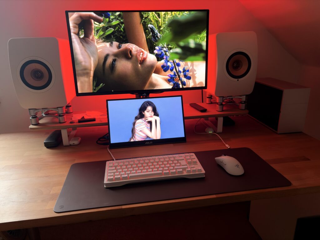 Dual OLED Battle Station - not pretty but functional