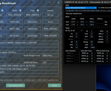 14600kf and ddr5 7000MT overclock
