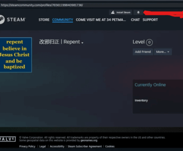 Some random Chinese guy joined my deathmatch game and sent a message talking about some crypto and bible verses