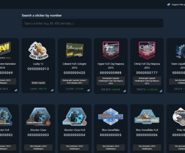 I made a tool so you can search all 9099 stickers by their numbers displayed on the sticker slab