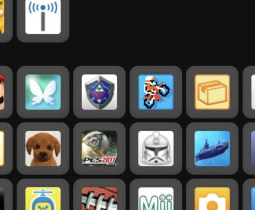 A set of icons for games from 2012 and 2011 in the Nintendo Store app