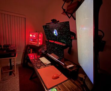 Accidentally turned my setup into Mission Control. Send help (or more monitors)