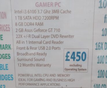 Rate my local PC Shops 'Gamer PC'