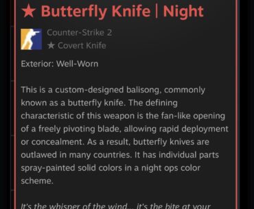 [H] bfk night [W] Karambit black laminate or blue steel
