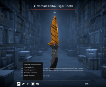 Nomad knife tiger tooth trade