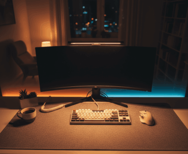 Finally happy with my WFH setup after months of tweaking. That monitor light bar is a game changer.