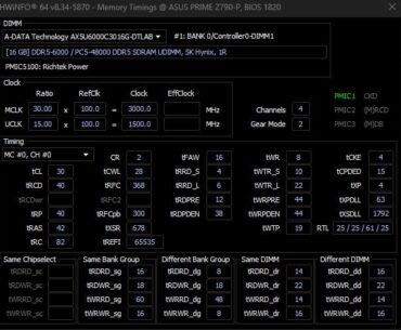 help with a-die 6000 for 14900k on a really trash board