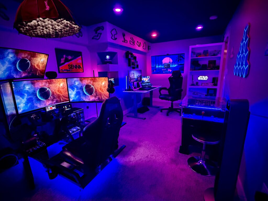 My race/flight sim and game room project. A few final tweaks and it should be complete (for now).