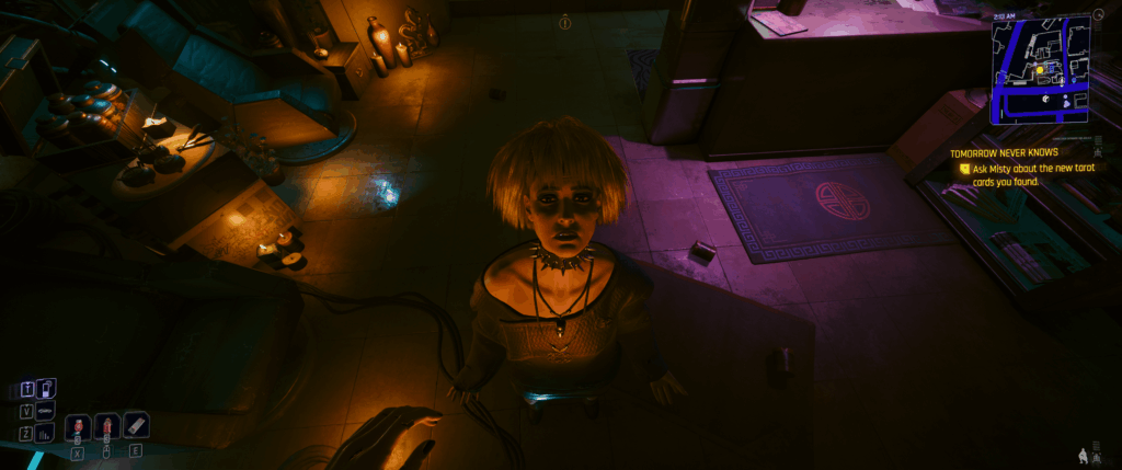 she has been standing there meditating for a whole in-game week, why won't she talk to me