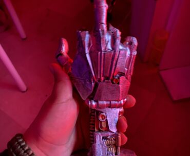 My Johnny Silverhand controller stand fell off my table and Broke these are the only 2 fingers left, Fitting for Johnny I’d say.