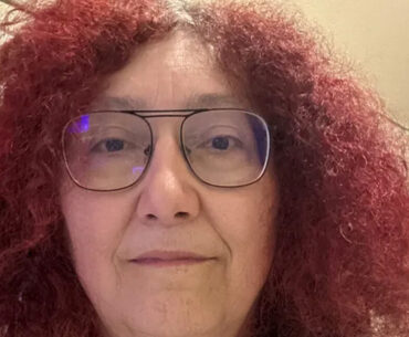 A recent self-portration of Rebecca Heineman from her GoFundMe page.