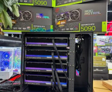 a quadruple 5090 battlestation