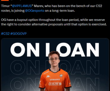 [Virtus.pro] FL4MUS is joining OG on long term loan with buyout option