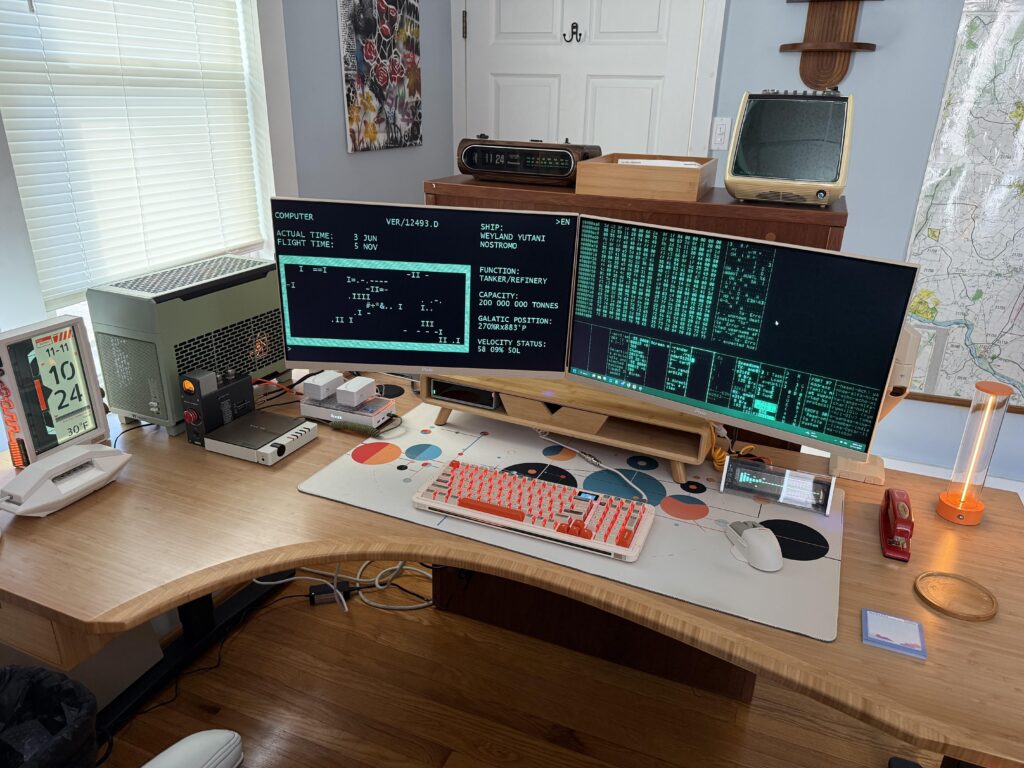 Not sure about the desk mat, does it make it seem too cluttered?