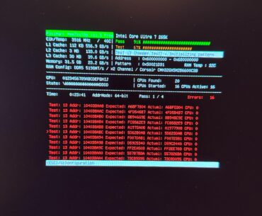 New PC, compatible memory for any overclocking causes instability (freezing) - intel 256K, MSI Z890 mobo