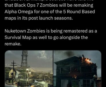 Alpha Omega remake and Nuketown survival allegedly happening