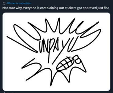 Among the stickers rejection wave, Valve apparently approved this SunPayus sticker