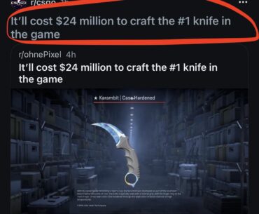 It'll cost $24 million to craft the #1 knife in the game