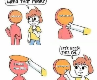 The mask stays on