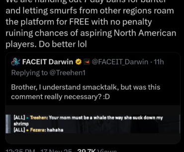 FaceIT NA players are fodder for cheaters that join our servers.