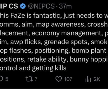 So basically Faze just need to fix… playing CS2.